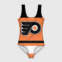 Купальник-боди 3D женский Philadelphia Flyers, цвет: 3D-принт