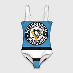 Женский купальник-боди Pittsburgh Penguins: White