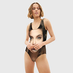 Купальник-боди 3D женский Анжелина Джоли, цвет: 3D-принт — фото 2