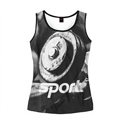 Майка-безрукавка женская Iron Sport, цвет: 3D-черный