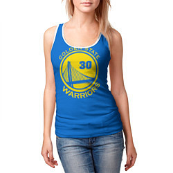 Майка-безрукавка женская Golden State Warriors 3, цвет: 3D-белый — фото 2