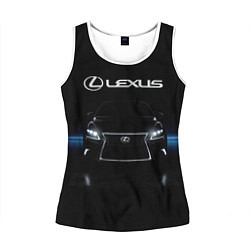 Майка-безрукавка женская Lexus, цвет: 3D-белый