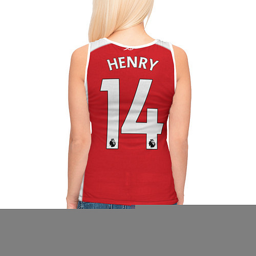 Женская майка без рукавов FC Arsenal: Henry Home 17/18 / 3D-Белый – фото 4