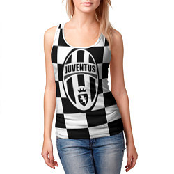 Майка-безрукавка женская FC Juventus: W&B Grid, цвет: 3D-белый — фото 2