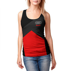 Майка-безрукавка женская Audi: Red Sport, цвет: 3D-черный — фото 2
