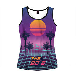 Майка-безрукавка женская The 80s Beach, цвет: 3D-черный