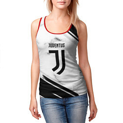 Майка-безрукавка женская Juventus, цвет: 3D-красный — фото 2