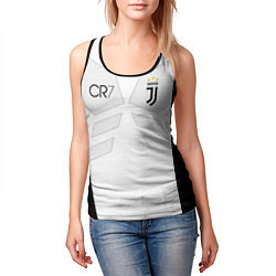 Майка-безрукавка женская FC Juventus: CR7 18-19, цвет: 3D-черный — фото 2