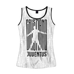 Майка-безрукавка женская Cris7iano Juventus, цвет: 3D-черный