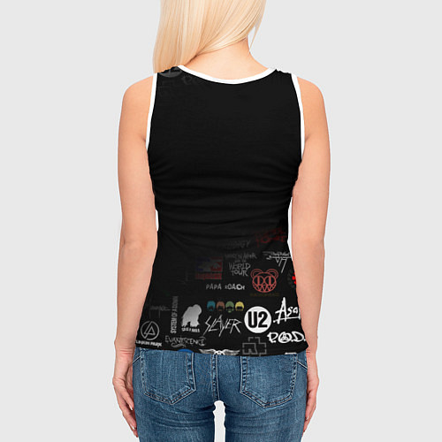 Женская майка без рукавов LINKIN PARK / 3D-Белый – фото 4