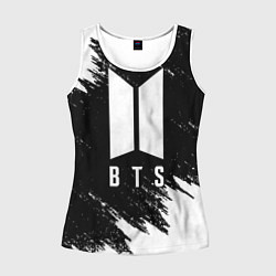 Майка-безрукавка женская BTS, цвет: 3D-белый