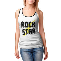 Майка-безрукавка женская Rock star, цвет: 3D-черный — фото 2