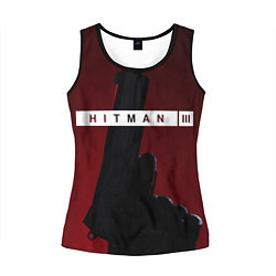 Майка-безрукавка женская Hitman III, цвет: 3D-черный