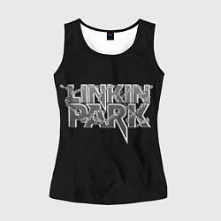 Майка-безрукавка женская Линкин парк в цепях, цвет: 3D-черный