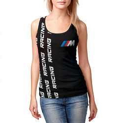 Майка-безрукавка женская BMW - Racing Pattern on left, цвет: 3D-черный — фото 2