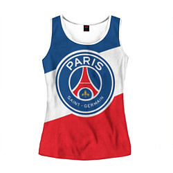 Майка-безрукавка женская Paris Saint-Germain FC, цвет: 3D-белый