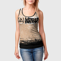 Майка-безрукавка женская Linkin Park Рок Группа Линкин Парк, цвет: 3D-черный — фото 2