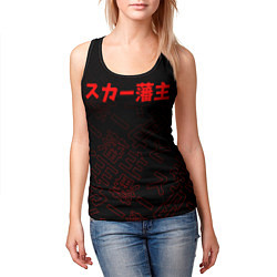 Майка-безрукавка женская SCARLXRD RED JAPAN STYLE, цвет: 3D-черный — фото 2