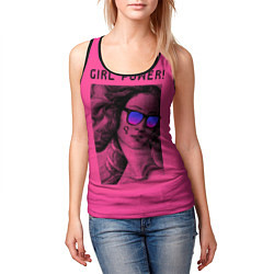 Майка-безрукавка женская Venus with glasses, цвет: 3D-черный — фото 2