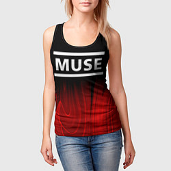 Майка-безрукавка женская Muse red plasma, цвет: 3D-черный — фото 2