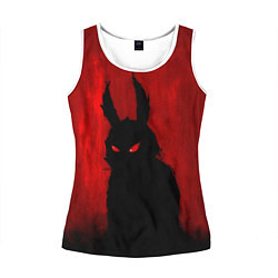 Майка-безрукавка женская Evil Rabbit, цвет: 3D-белый