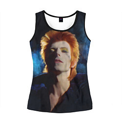 Майка-безрукавка женская David Bowie - Jean Genie, цвет: 3D-черный