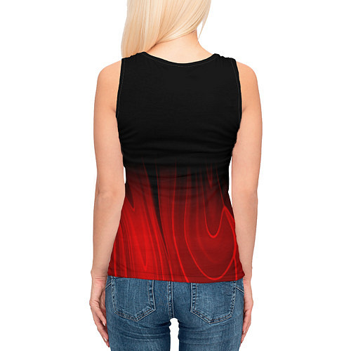 Женская майка без рукавов Skillet red plasma / 3D-Черный – фото 4