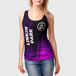 Майка-безрукавка женская Linkin Park violet plasma, цвет: 3D-черный — фото 2