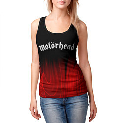 Майка-безрукавка женская Motorhead red plasma, цвет: 3D-черный — фото 2