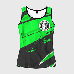 Майка-безрукавка женская Inter sport green, цвет: 3D-черный