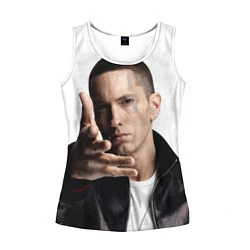 Майка-безрукавка женская Eminem, цвет: 3D-белый