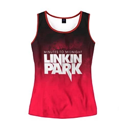 Майка-безрукавка женская Linkin Park: Minutes to midnight, цвет: 3D-красный