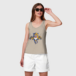 Майка женская хлопок Florida Panthers, цвет: миндальный — фото 2