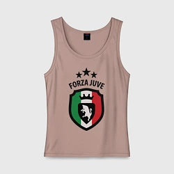 Майка женская хлопок Forza Juventus, цвет: пыльно-розовый