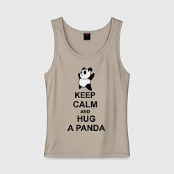 Женская майка Keep Calm & Hug A Panda