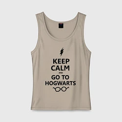 Женская майка Keep Calm & Go To Hogwarts