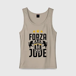 Майка женская хлопок Forza Juve, цвет: миндальный