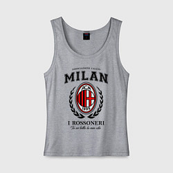 Майка женская хлопок Milan: I Rossoneri цвета меланж — фото 1