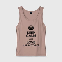 Женская майка Keep Calm & Love Harry Styles