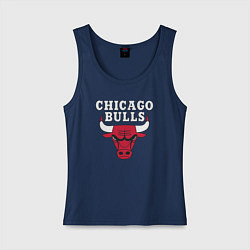 Майка женская хлопок CHICAGO BULLS, цвет: тёмно-синий