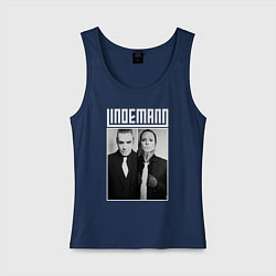 Майка женская хлопок Lindemann, цвет: тёмно-синий