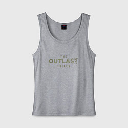 Майка женская хлопок The Outlast Trials logo, цвет: меланж
