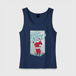 Женская майка Санта со списком плохишей