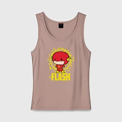 Майка женская хлопок The Flash, цвет: пыльно-розовый