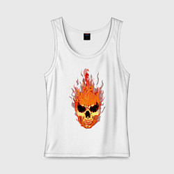 Женская майка Fire flame skull