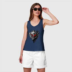 Майка женская хлопок BERSERK, цвет: тёмно-синий — фото 2