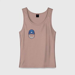 Майка женская хлопок Blind Isaac, цвет: пыльно-розовый