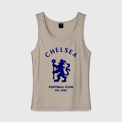 Майка женская хлопок Chelsea Est. 1905, цвет: миндальный