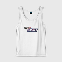 Майка женская хлопок KUROKO BASKETBALL LOGO, КУРОКО, цвет: белый