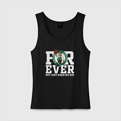 Майка женская хлопок FOREVER NOT JUST WHEN WE WIN, BOSTON CELTICS, БОСТ, цвет: черный